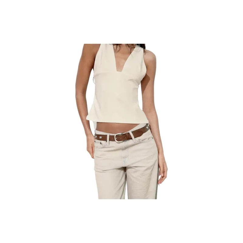 ZARA Tank Top Women's Frosted White-5