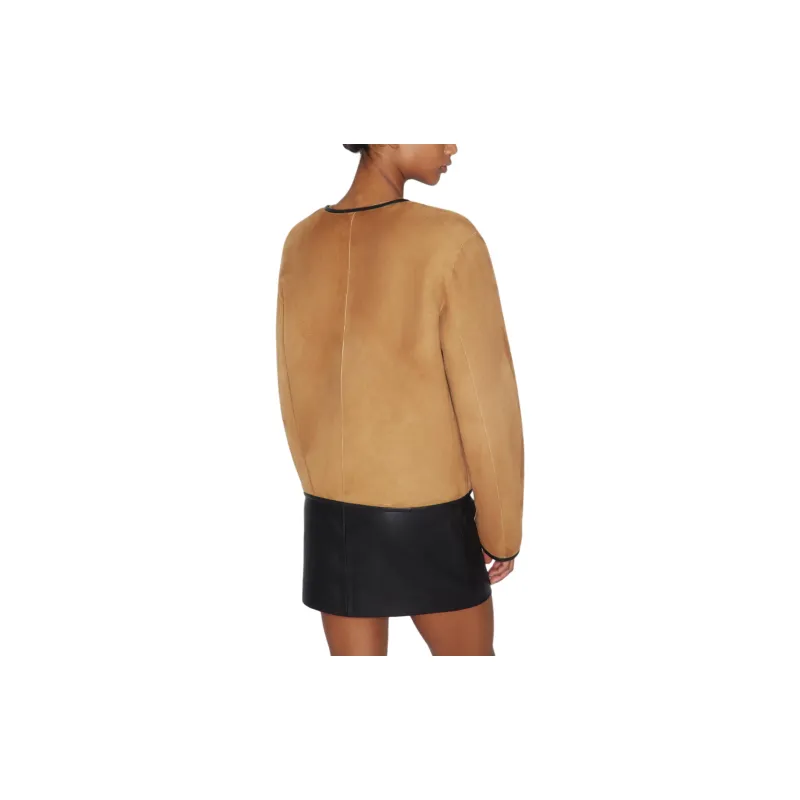 Blazé Milano Reversible Shearling Bolero Jacket-6
