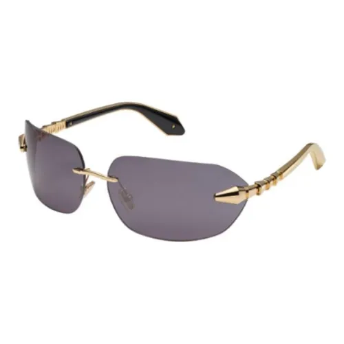 BVLGARI Metal Irregular Shape Sunglasses Women's Gold