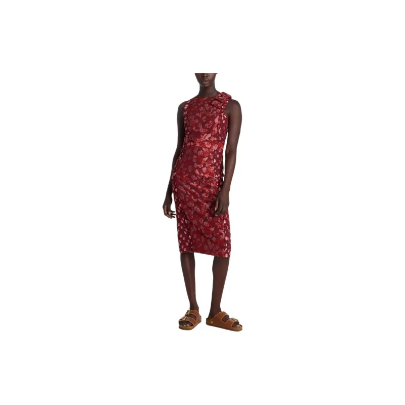 St. John Floral-jacquard Midi Dress-1