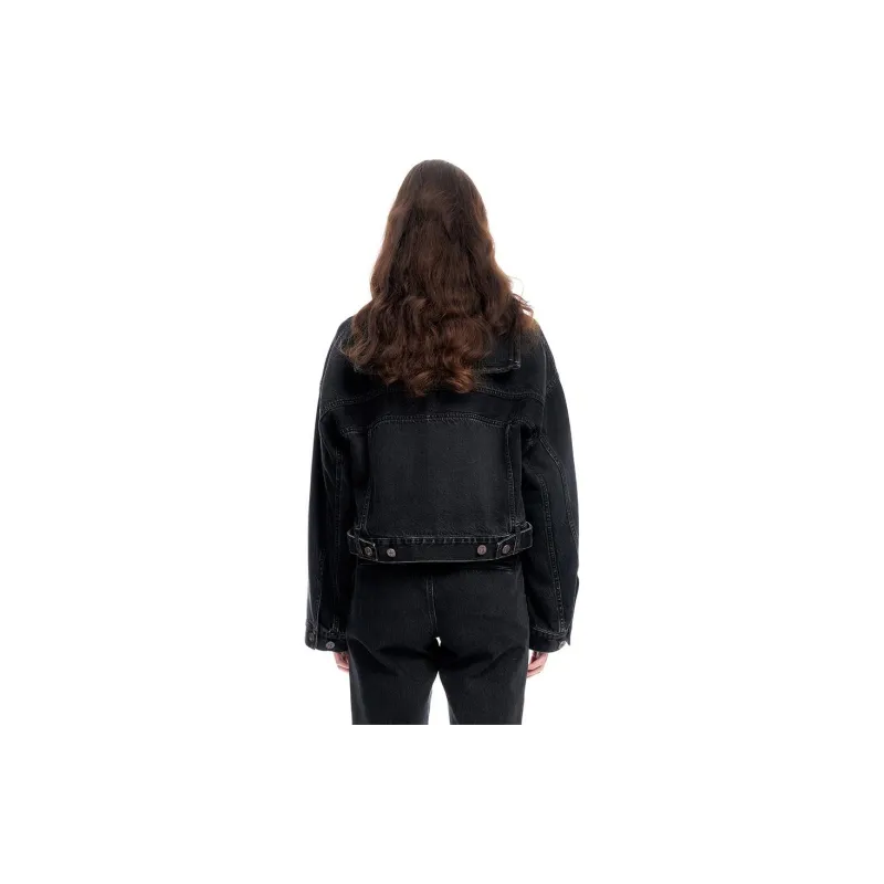 VVNK JANE PLUS Denim Jacket Women's Dark Gray-1