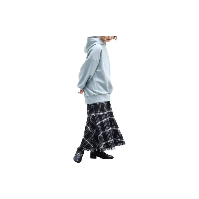 Beams Casual Long Skirt Women's Marine Blue-2