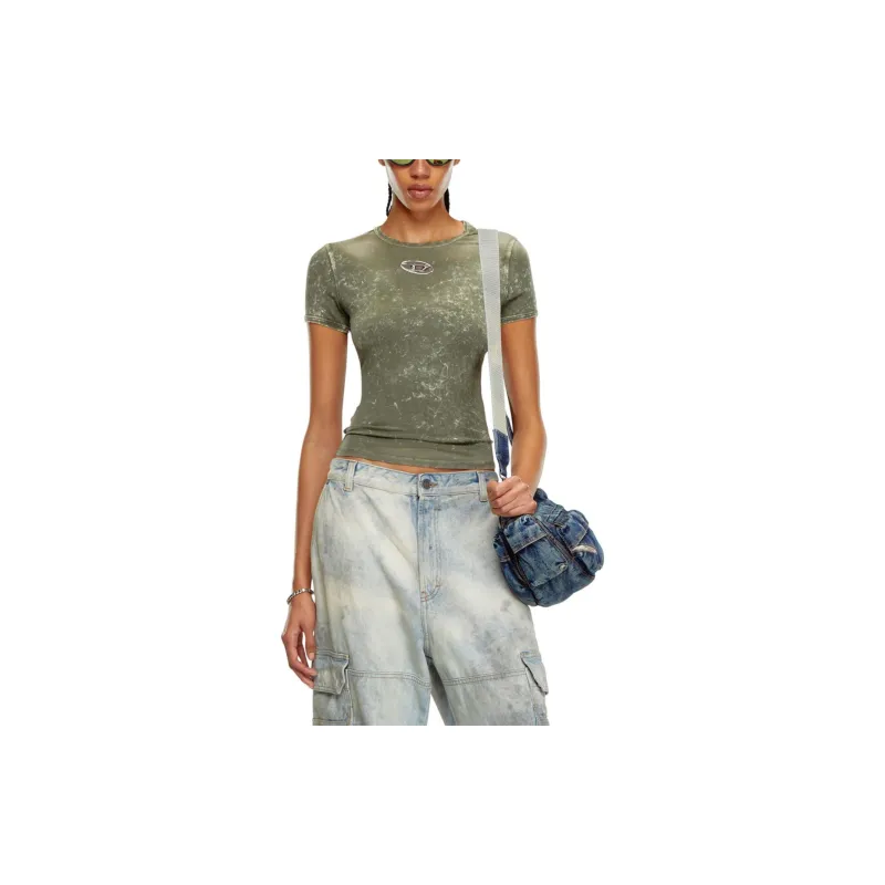 DIESEL T Uncuties Logo plaque T shirt-1