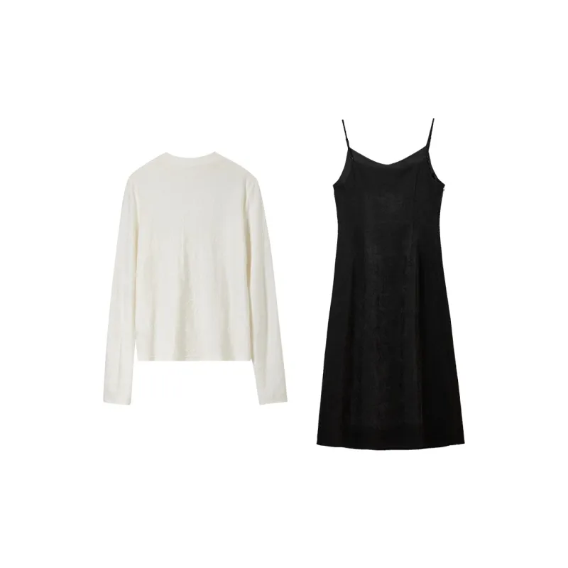 SENTUBILA Casual Suits Women's White & Black-6