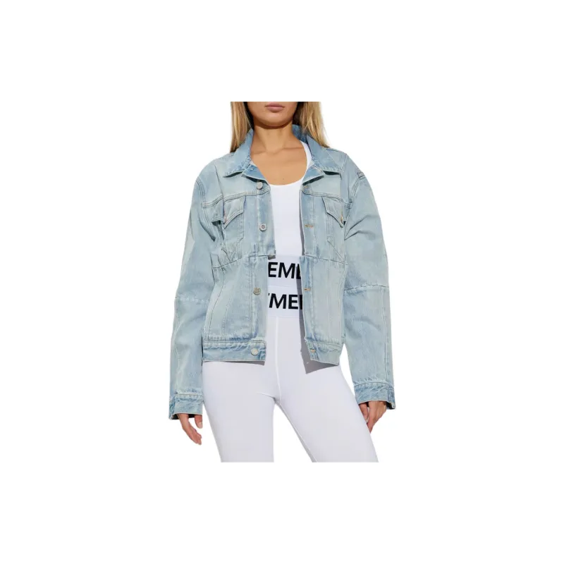 Vetements Collared Button Up Denim Jacket-2