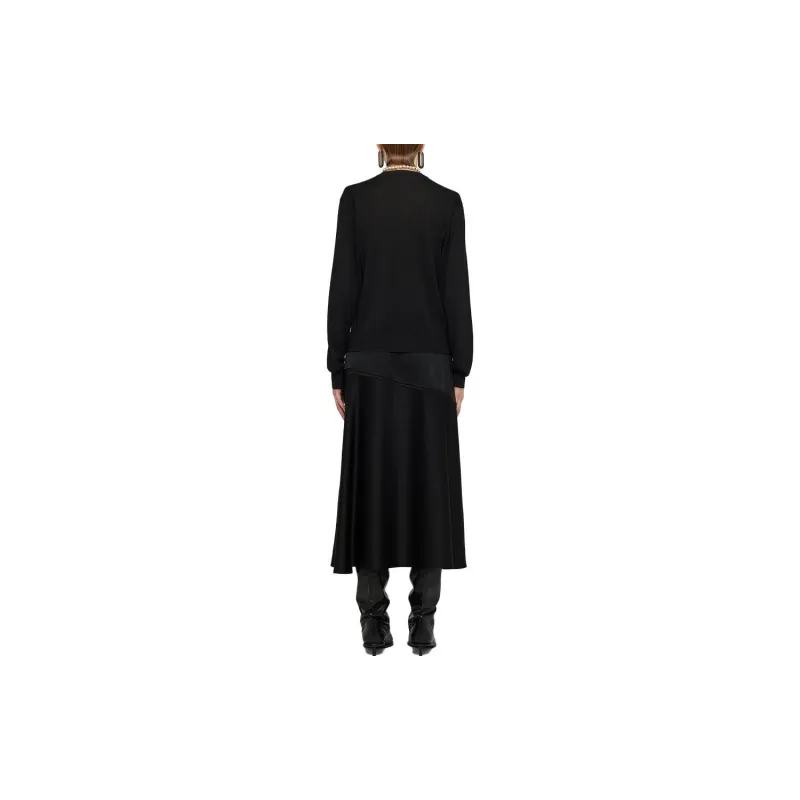 JIL SANDER Fine knit Crew neck Cardigan-3