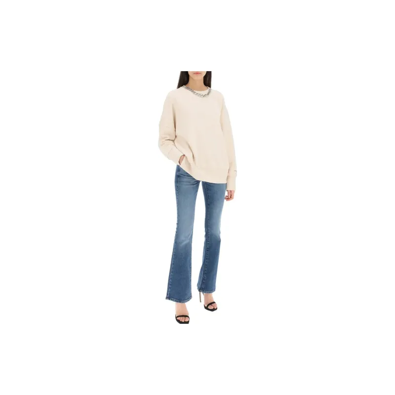 Stella McCartney Falabella Chain Detailed Crewneck Sweater-1