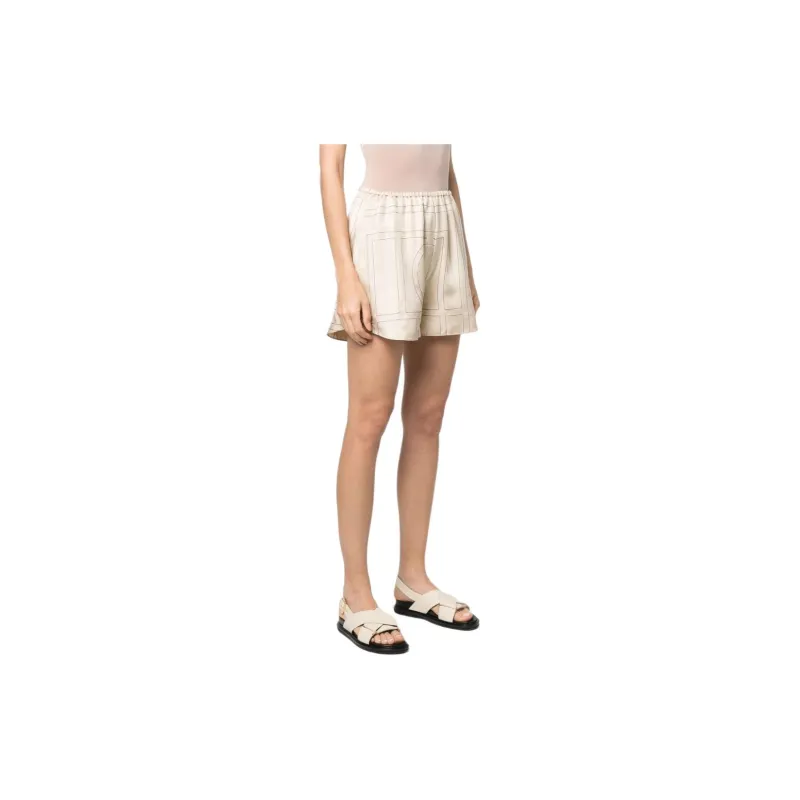 TOTEME Geometric Printed Elasticated Waistband Shorts-5