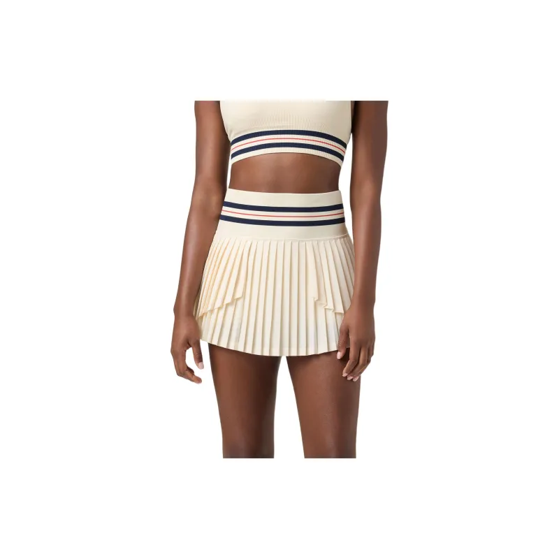 FILA SS24 Pleated Seamless Skort Casual Short Skirts Women's Ecru-1