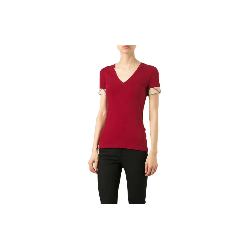 Burberry T Shirts Women's Red-1