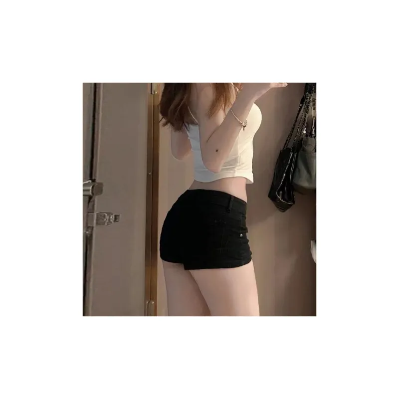 TLONELY1 Denim Shorts Women's Black-2