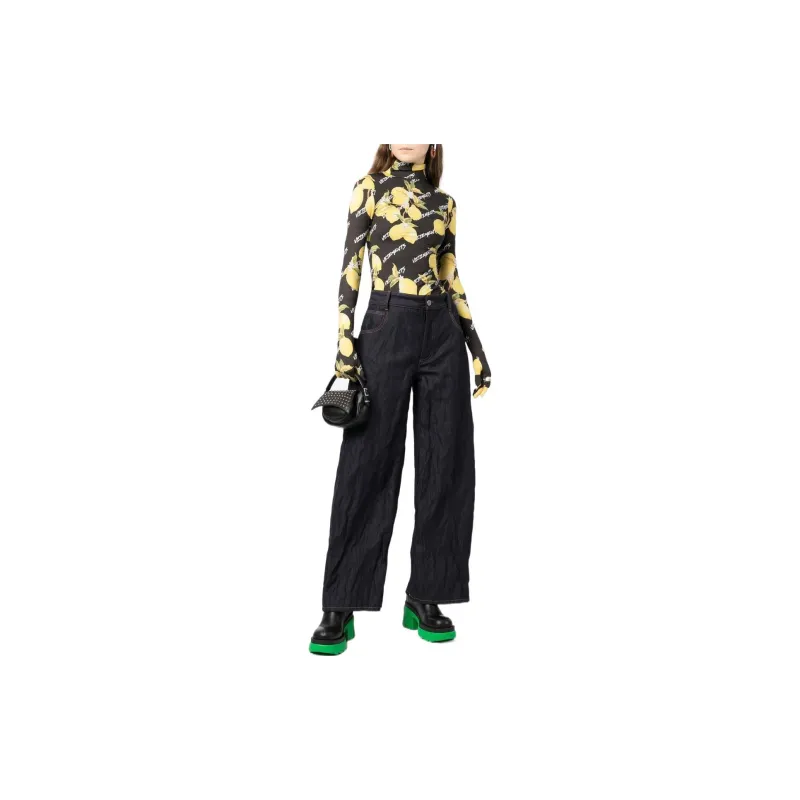 Vetements Slim Fit Knitwear Fall And Winter Women's Yellow-1