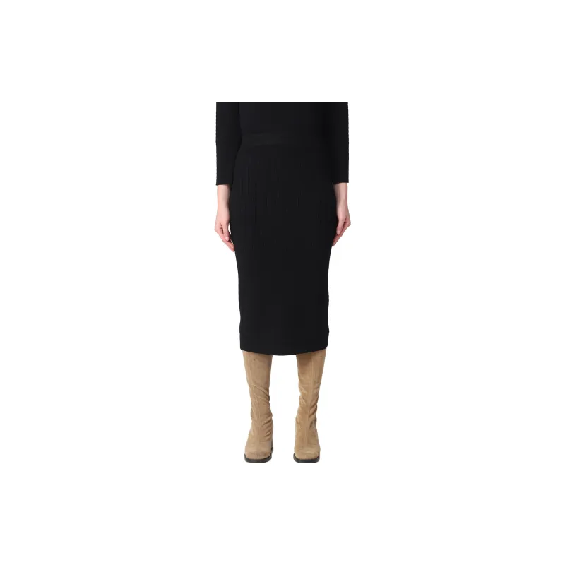 MaxMara Studio Casual Long Skirts Women's Black-1