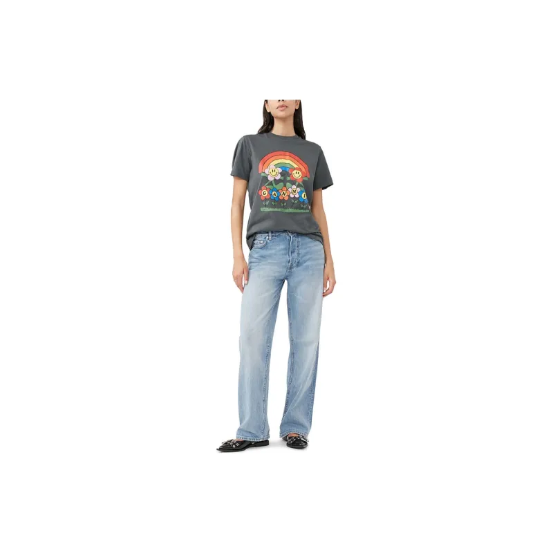 GANNI T Shirts Women's Volcanic Gray-1