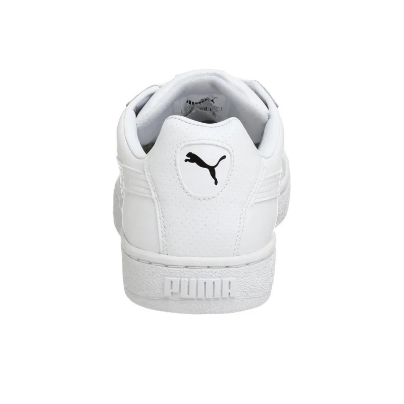 PUMA Basket Cushioning Wear Resistant Low Top Skateboard Shoes Men's White-3