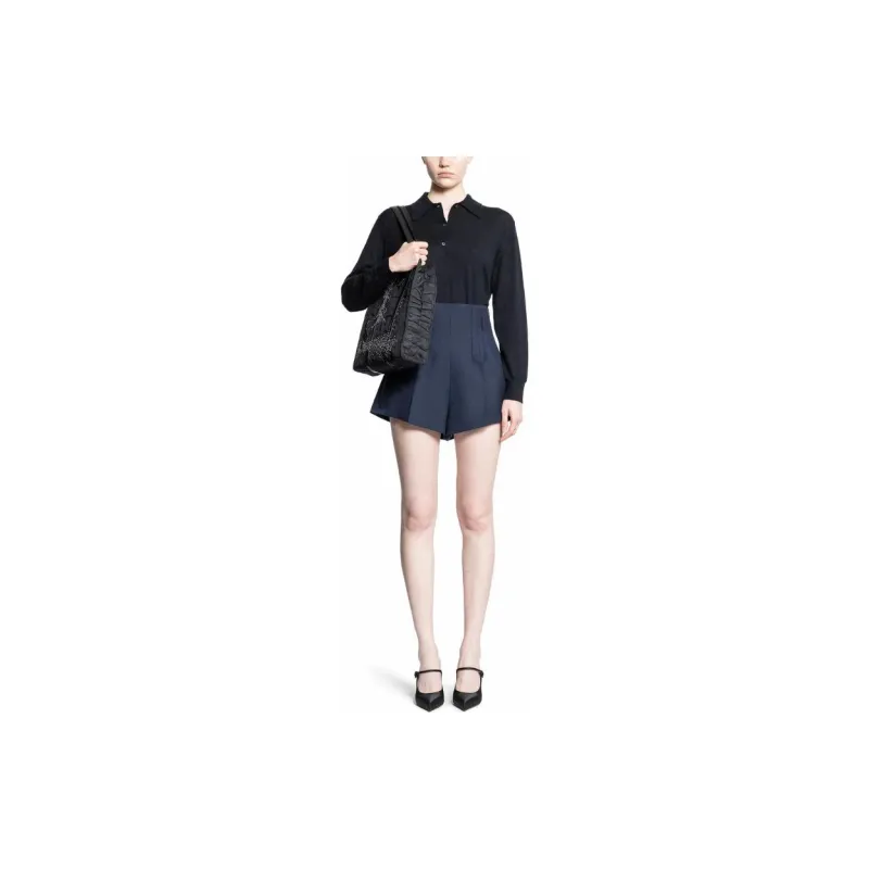 PRADA High Waist Flared Shorts-3