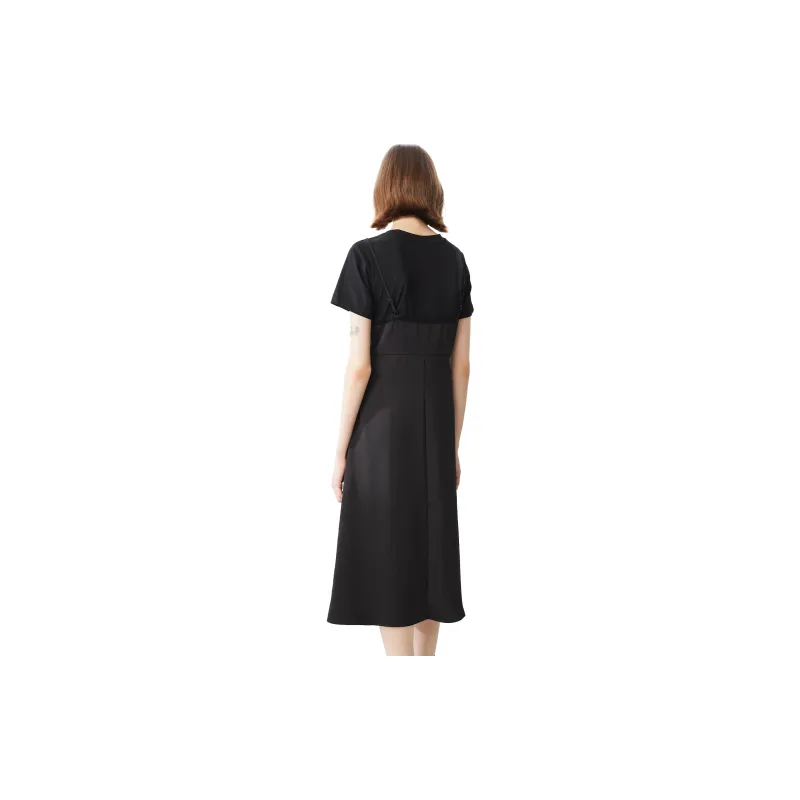 BASIC HOUSE Short-Sleeved Dresses Women's Black-2