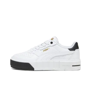 PUMA Cali Abrasion Resistant Low Top Kids' Skateboarding Shoes White Black Teenagers