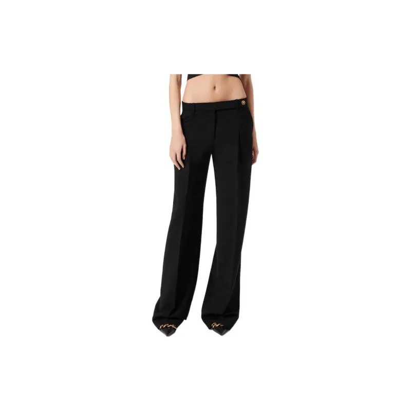 VERSACE Medusa Button High Waist Tailored Pants-2