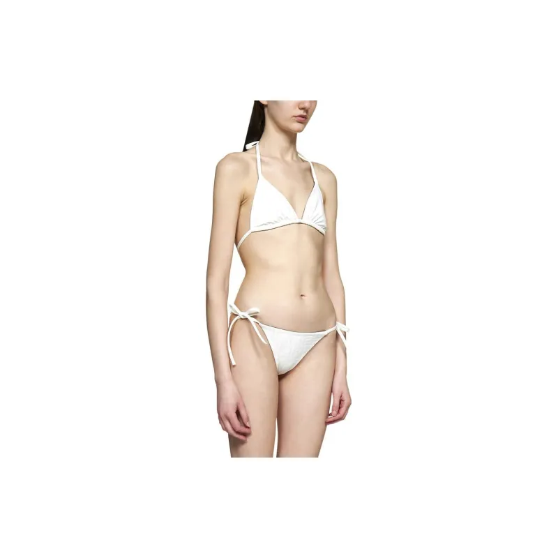 FENDI Jacquard Ff Motif Two Piece Swimsuit White-3