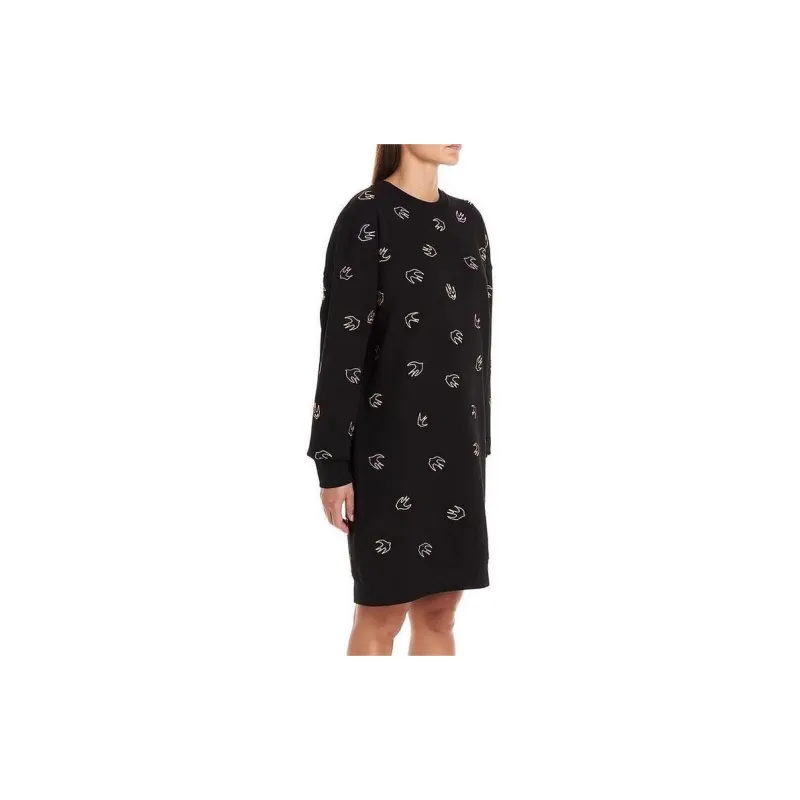 McQ Alexander McQueen Long Sleeved Dresses Women's Black-4