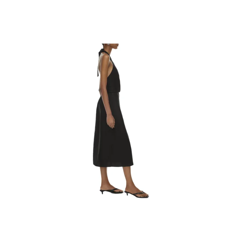 ARITZIA Babaton Catalyst Linen Dress Sleeveless Dress Women's Black-4