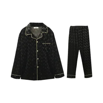 Qiao Ni Tong Pajama Set Men's Premium Black