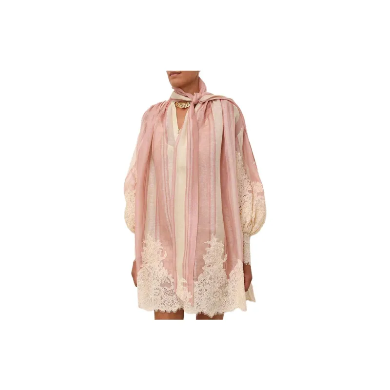 Zimmermann SS24 Long Sleeved Dresses Women's Pink-6