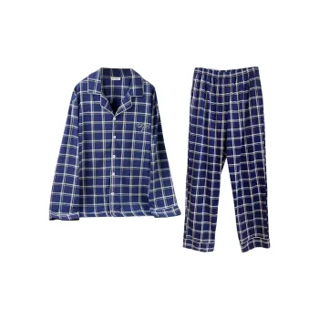 DV Pajama Set Men's Blue White Plaid