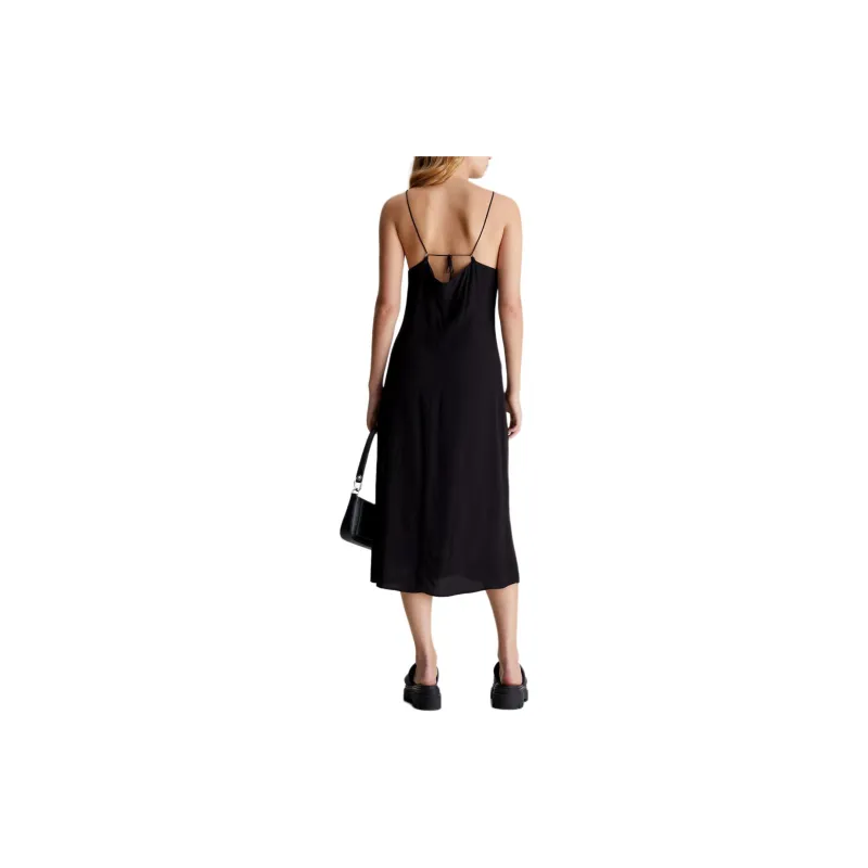 Calvin Klein Jeans Logo print Buttoned Midi Dress-2