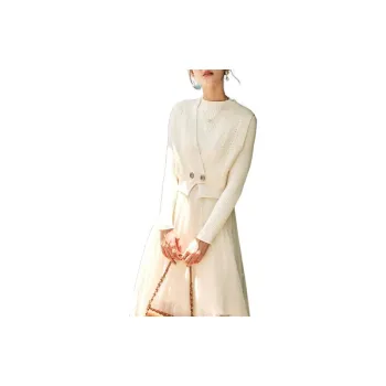 Olrain Two Piece Skirt Sets Women's Beige Apricot