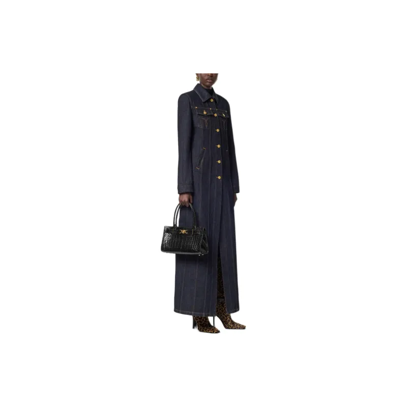 VERSACE FW24 Denim Jacket Women's Blue-3