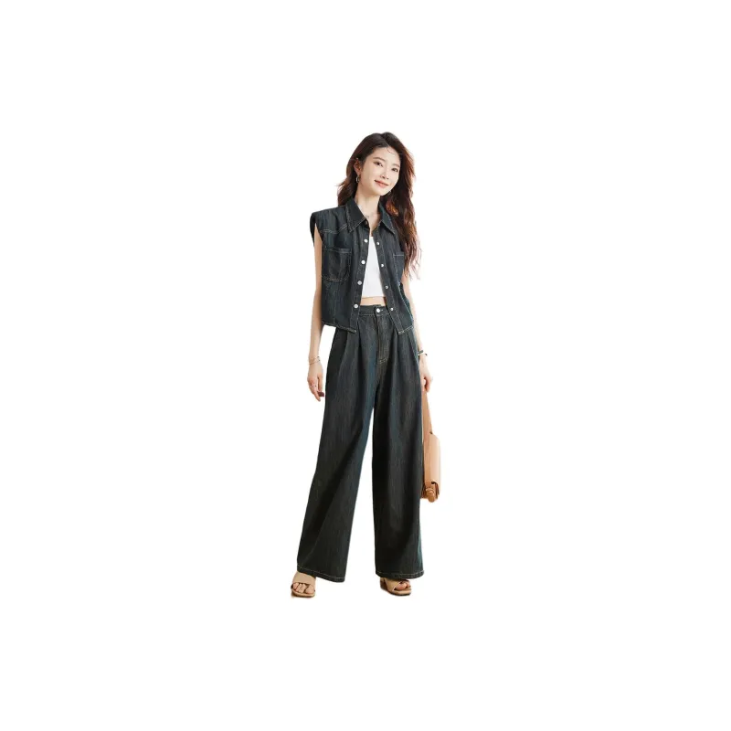 TERRE BLEUE Casual Suit Women's Dark Blue-4