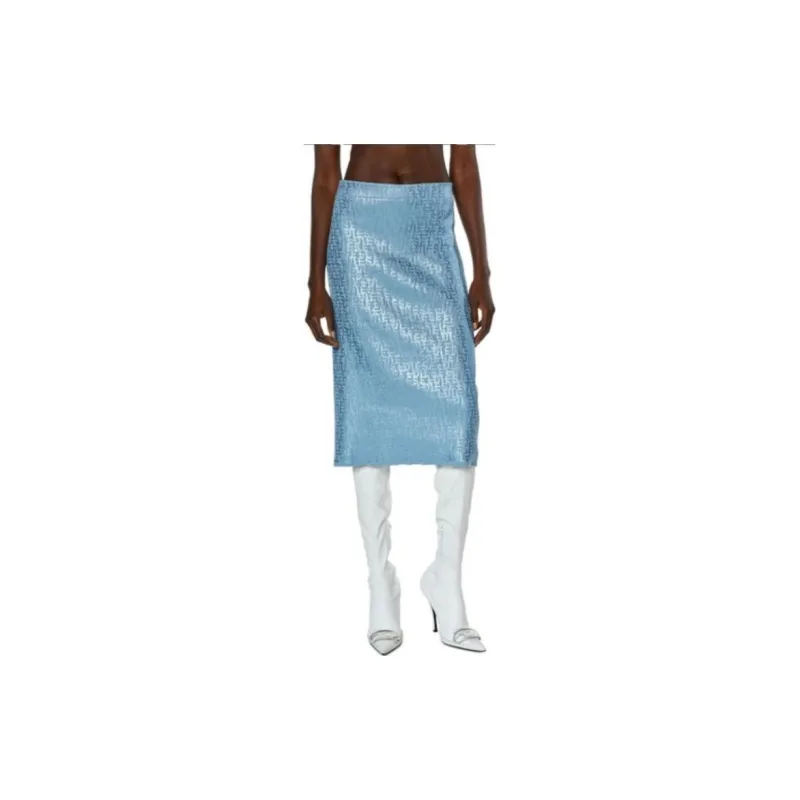 DIESEL Ff-M-Ikaria Metallic-finish Skirt-1
