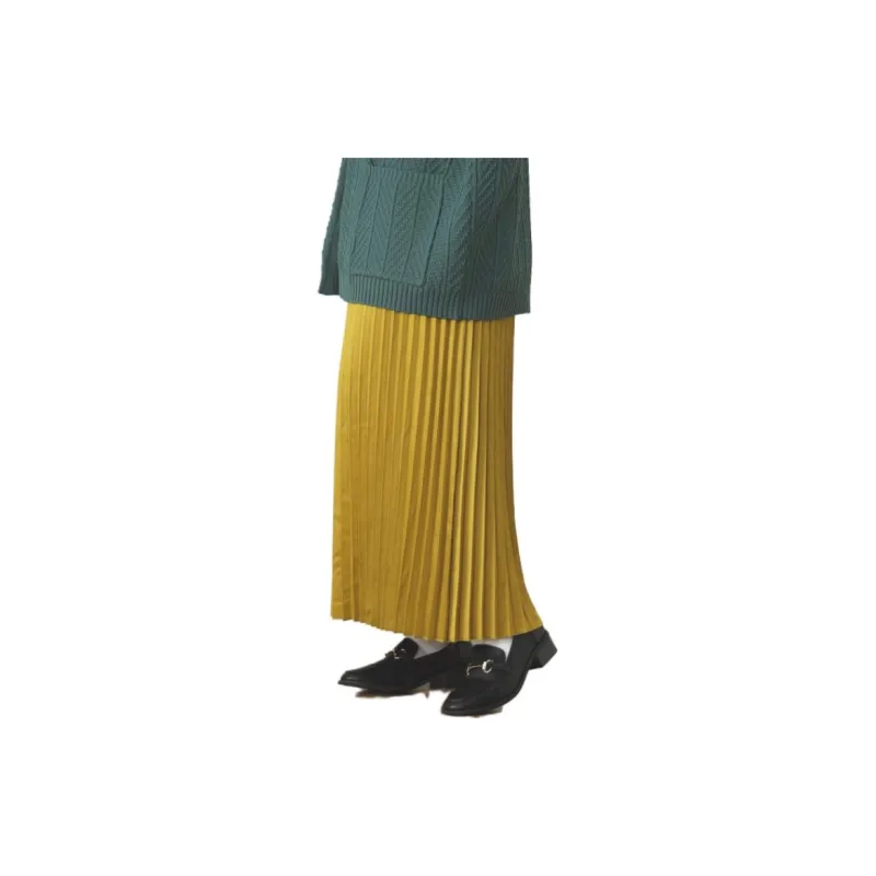 Beams Casual Long Skirts Women's Yellow-2