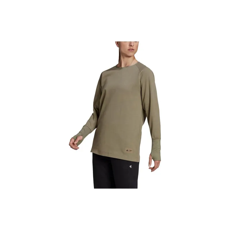 Adidas PARLEY CREW SWEATSHIRT Sweatshirt Women's Dark Brown-5