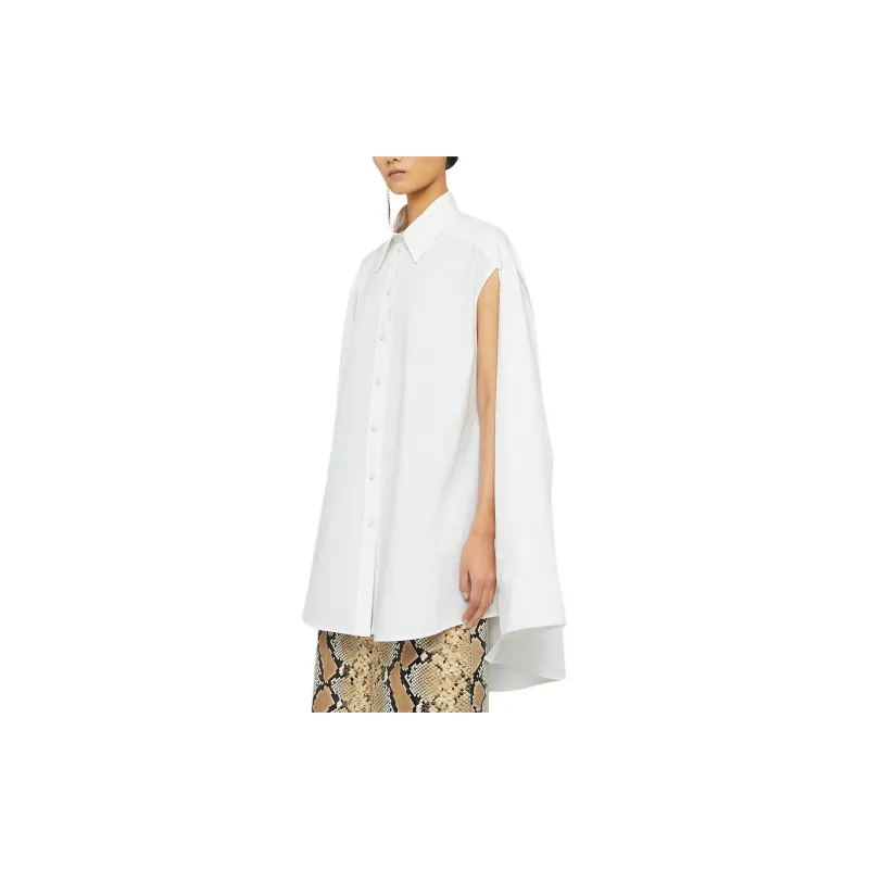 JIL SANDER Cut Out Detailed Long Sleeved Shirt-5