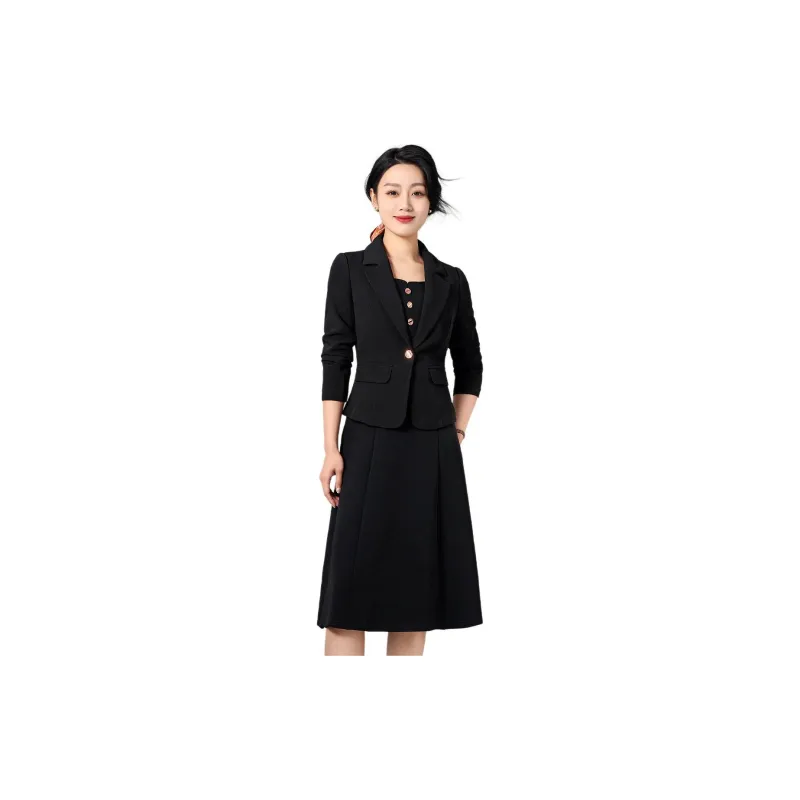 Mylan Skirt Set For Early Autumn Women's Black-2