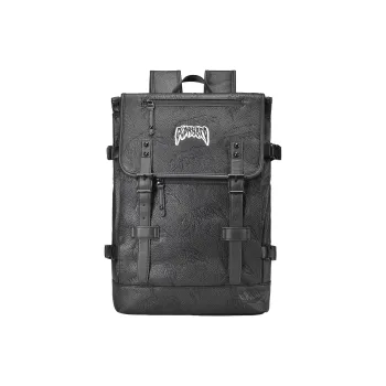 GLORY&CO PVC Backpack Travel Bag Laptop Bag Backpack Regular Men's Black