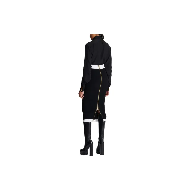 BALMAIN Midi Knit Skirt-2
