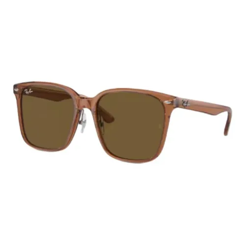 RayBan Plate Frame Square Sunglasses Unisex Brown