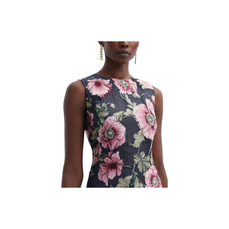 Oscar De La Renta Poppy Fil-coupé Gown-4