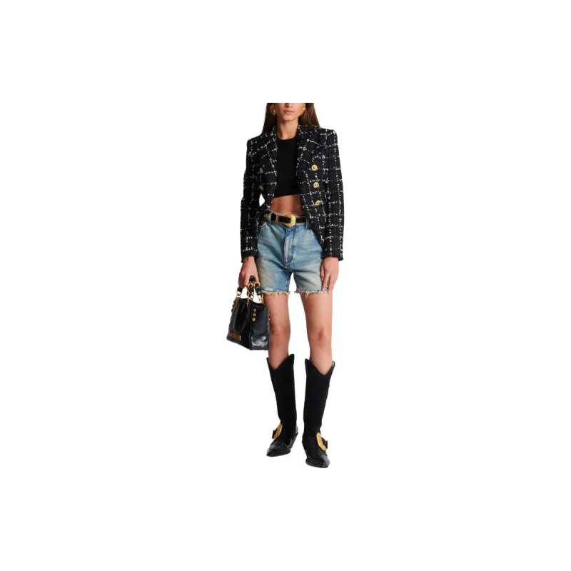 BALMAIN 3 Button Fine Knit Top-4