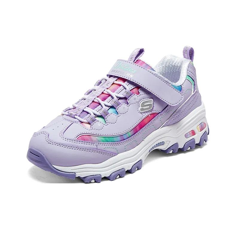 Skechers Girls Cushioning, Wear Resistant Kids Lifestyle Shoes Purple Teenagers-2