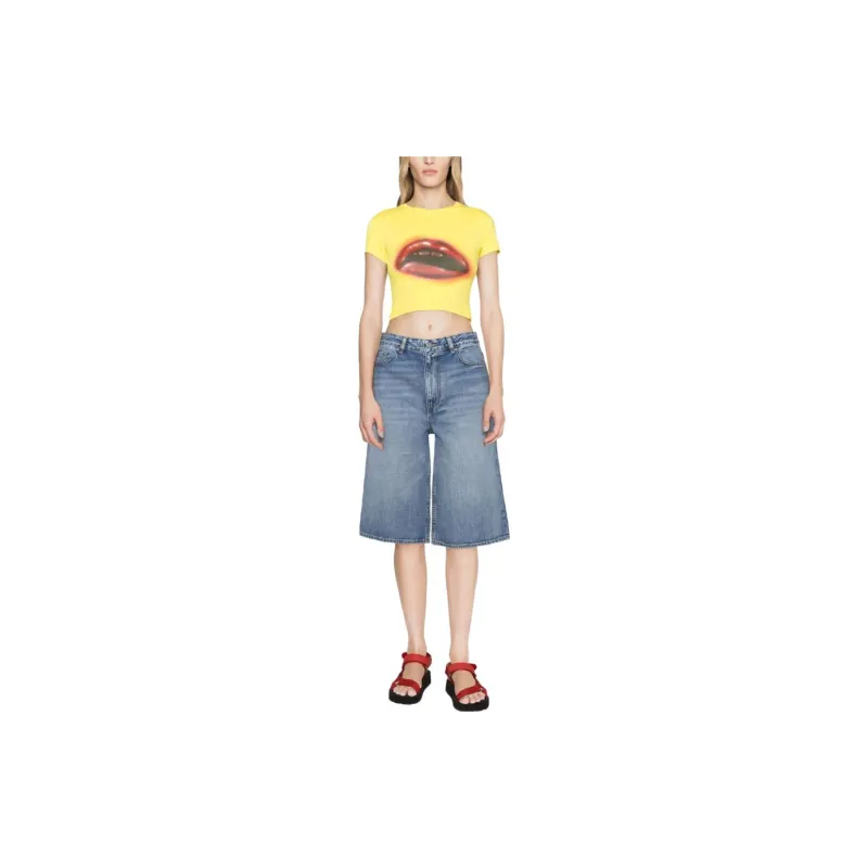 GANNI Denim Shorts Women's Blue-1