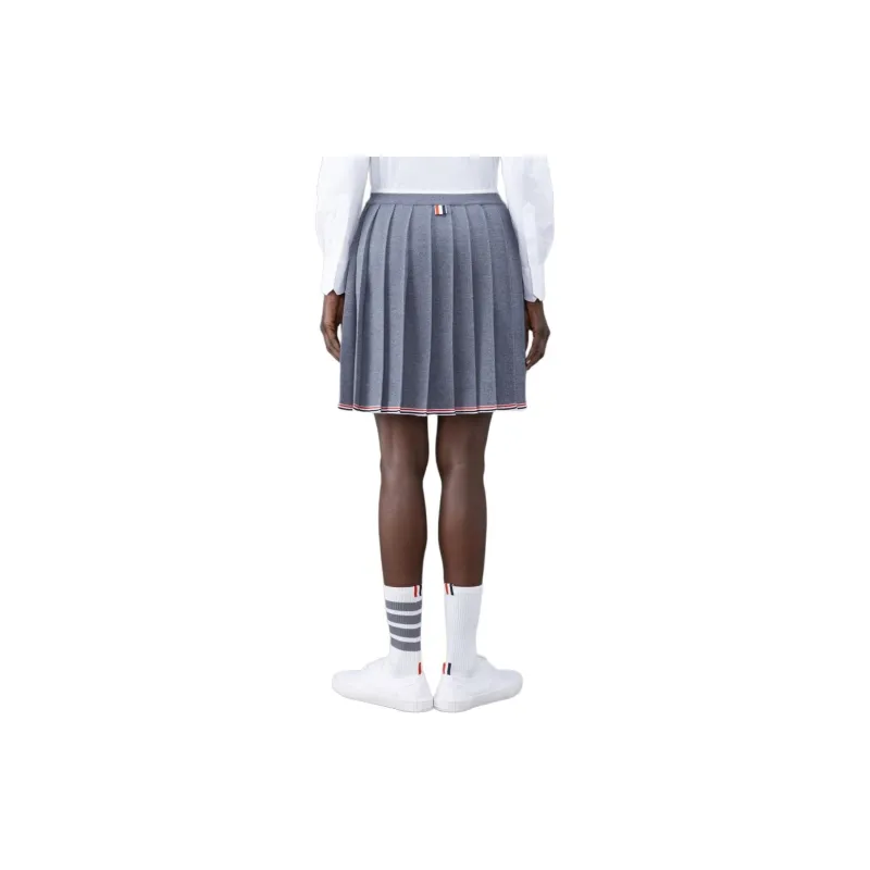 THOM BROWNE Pleated Full Needle Knitted Skirt-3
