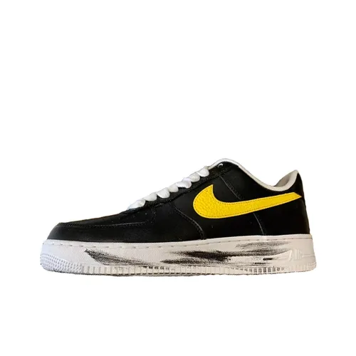 Nike Air Force 1 Skateboard Shoes Unisex Low-Top Black/Yellow