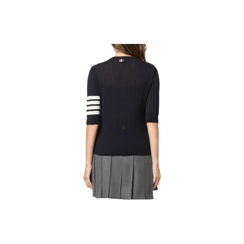 THOM BROWNE Stripe detail Knitted Top-3