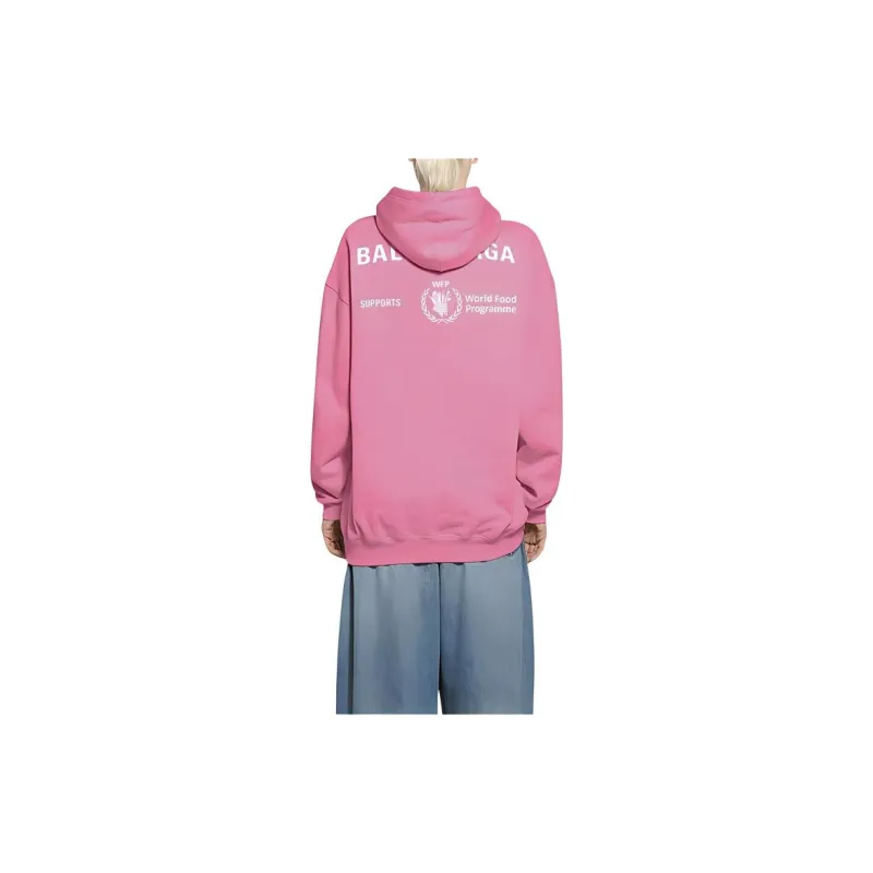 Balenciaga Sweatshirt Loose Fit Style Women's Pink-4