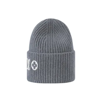 LOUIS VUITTON Sheep Wool Beanies Women's Gray